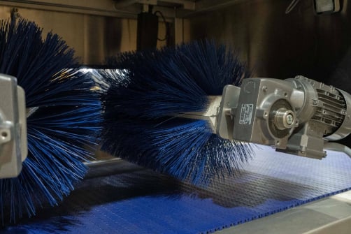 Pan-cleaner brush assembly
