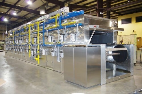 Tunnel oven installation