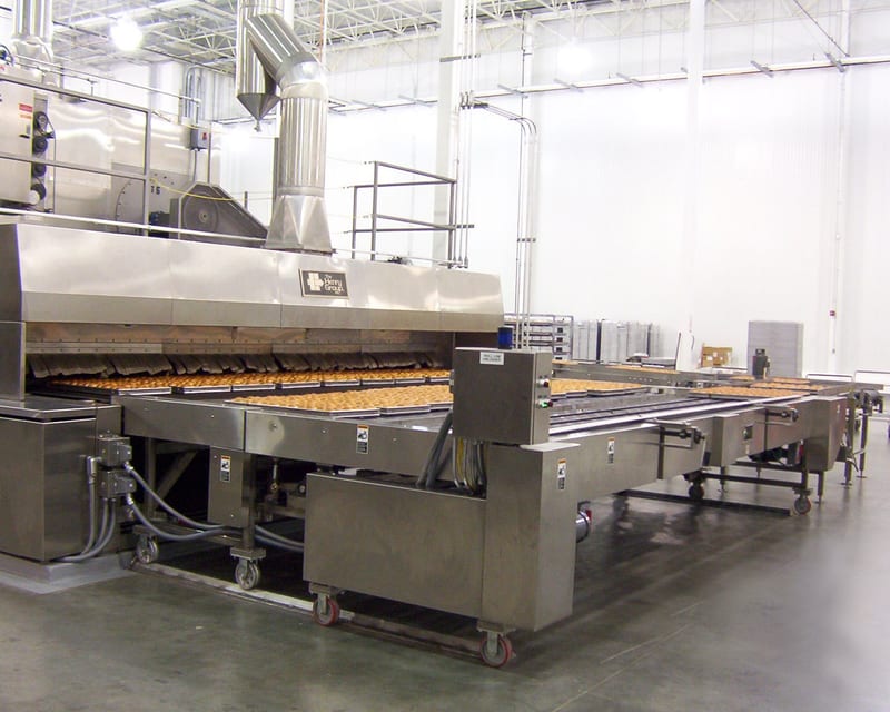 THG oven and loading equipment in an industrial bakery