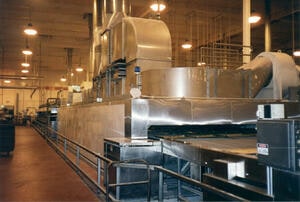 An in-pan tunnel cooling installation