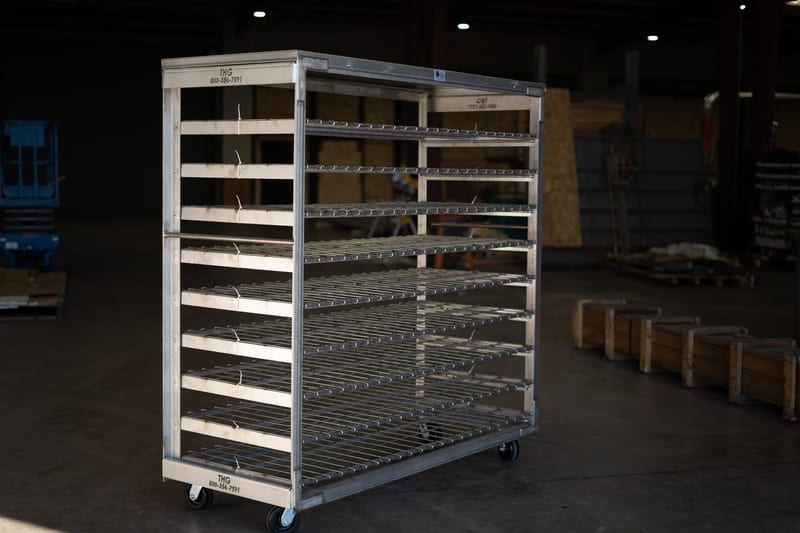 Stainless caster proofer rack built by THG
