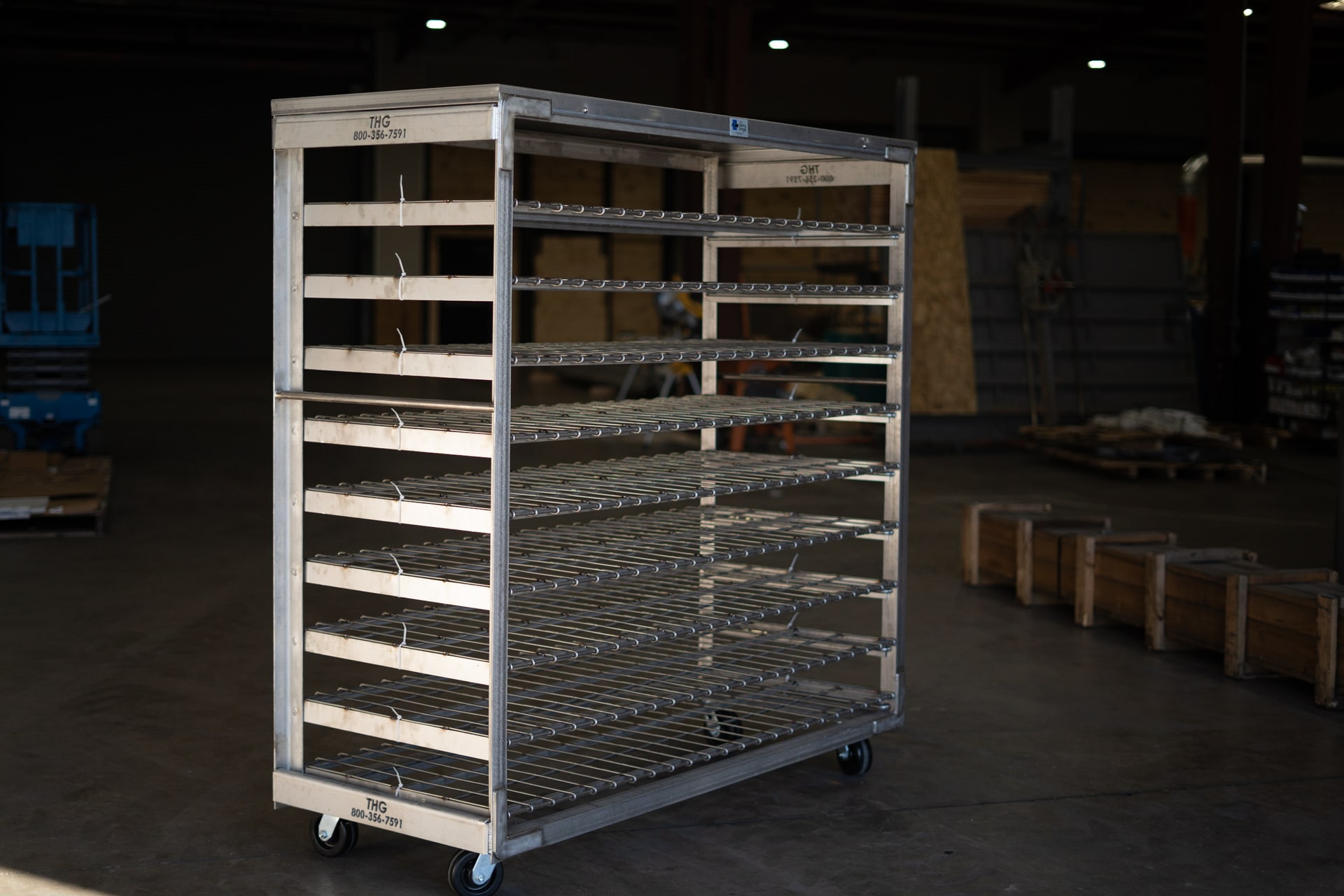 Stainless caster proofer rack built by THG